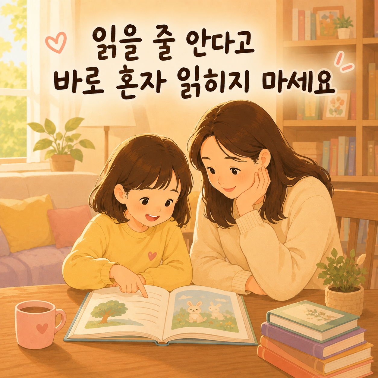 카드뉴스 3 - 읽을 줄 안다고 바로 혼자 읽히지 마세요