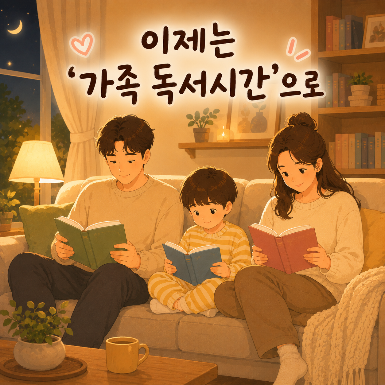 카드뉴스 4 - 이제는 가족 독서시간으로